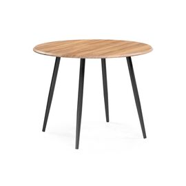 Стол деревянный Абилин 100 дуб вотан / черный матовый | Интернет магазин мебели и декора LifeDekor