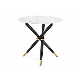 Стол стеклянный Rock 100х75 white / black | Интернет магазин мебели и декора LifeDekor
