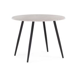 Стол деревянный Абилин 100 мрамор светло-серый / черный матовый | Интернет магазин мебели и декора LifeDekor