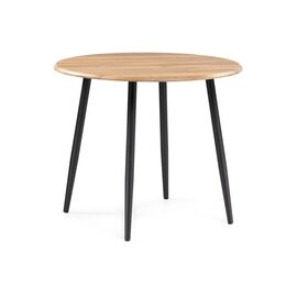 Стол деревянный Абилин 90 дуб вотан / черный матовый | Интернет магазин мебели и декора LifeDekor