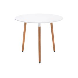 Стол деревянный Lorini 90 white / wood | Интернет магазин мебели и декора LifeDekor