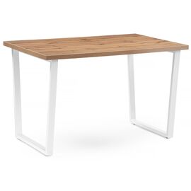 Стол деревянный Лота Лофт 120 25 мм дуб вотан / матовый белый | Интернет магазин мебели и декора LifeDekor