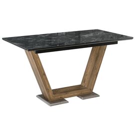Стол деревянный Иматра мрамор черный / черная шагрень | Интернет магазин мебели и декора LifeDekor
