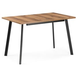 Стол деревянный Колон Лофт 120 25 мм дуб делано темный / матовый черный | Интернет магазин мебели и декора LifeDekor