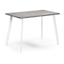 Стол деревянный Тринити Лофт 120 25 мм бетон / матовый белый | Интернет магазин мебели и декора LifeDekor