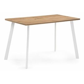 Стол деревянный Тринити Лофт 140 25 мм дуб вотан / белый матовый | Интернет магазин мебели и декора LifeDekor