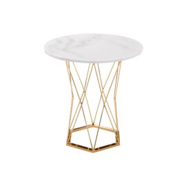 Стол деревянный Melan white / gold | Интернет магазин мебели и декора LifeDekor