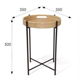 Столик кофейный SHT-CT30 черный муар/прозрачный лак | Интернет магазин мебели и декора LifeDekor