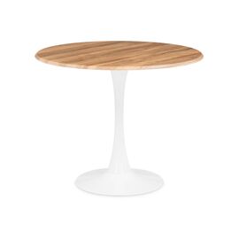 Стол деревянный Тулип 90х73 дуб вотан / белый | Интернет магазин мебели и декора LifeDekor