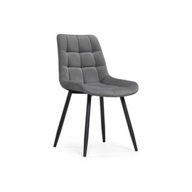 Стул Челси велюр темно-серый / черный | Интернет магазин мебели и декора LifeDekor