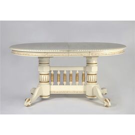 Стол обеденный овальный раздвижной Азия (1013+патина золото) | Интернет магазин мебели и декора LifeDekor