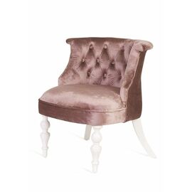 Кресло Бархат (эмаль белая / 24 - розовый) | Интернет магазин мебели и декора LifeDekor