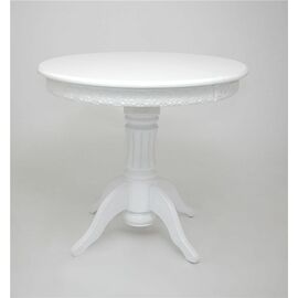 Стол обеденный круглый раздвижной Милорд (90 х120 + юбка) Белый | Интернет магазин мебели и декора LifeDekor