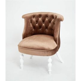 Кресло Бархат (эмаль белая / 6 - шоколад) | Интернет магазин мебели и декора LifeDekor