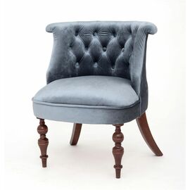 Кресло Бархат (темный тон / 25 - грязно-голубой) | Интернет магазин мебели и декора LifeDekor