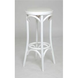 Табурет барный 750 Венский мягкий (белая эмаль, экокожа белая) | Интернет магазин мебели и декора LifeDekor