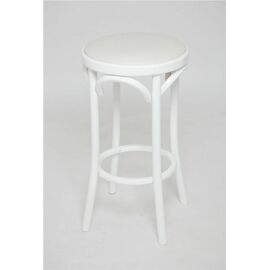 Табурет барный 650 Венский мягкий (белая эмаль, экокожа белая) | Интернет магазин мебели и декора LifeDekor