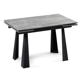 Стол деревянный Бэйнбрук 120х80х76 серый мрамор / графит | Интернет магазин мебели и декора LifeDekor