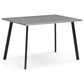 Стол деревянный Тринити Лофт 120х80х75 25 мм бетон / черный матовый | Интернет магазин мебели и декора LifeDekor