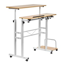 Стол многофункциональный Shuttle 80х58х80-130см, светлое дерево, белый | Интернет магазин мебели и декора LifeDekor