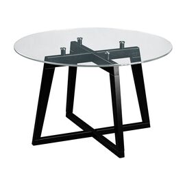 Стол журнальный Рилле 445 венге/стекло прозрачное (круг) | Интернет магазин мебели и декора LifeDekor