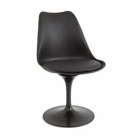 Стул на круглом основании 635-E-T (BLACK 04/основание Черный) | Интернет магазин мебели и декора LifeDekor