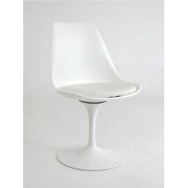 Стул на круглом основании 635-E-Т (WHITE 07/основание Белый) | Интернет магазин мебели и декора LifeDekor
