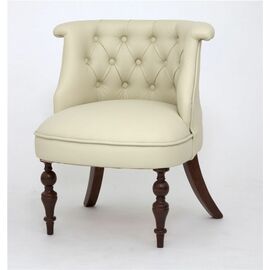 Кресло Бархат (темный тон / кожзам 4 кремовый) | Интернет магазин мебели и декора LifeDekor