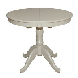 Стол обеденный раздвижной Круглый (Слоновая кость/массив березы, Шпон) | Интернет магазин мебели и декора LifeDekor