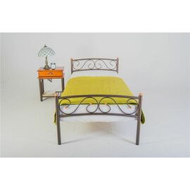 Кровать односпальная Валерия с изножьем (90х200/металлическое основание) Белый | Интернет магазин мебели и декора LifeDekor