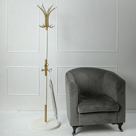 Вешалка напольная Д 1 золото/ слоновая кость | Интернет магазин мебели и декора LifeDekor