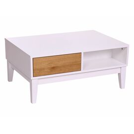 Стол Квадро молочный дуб/светлый дуб | Интернет магазин мебели и декора LifeDekor