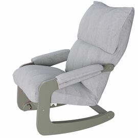 Кресло-качалка (трансформер со стопором) Модель 81 Ткань лунар аш, каркас серый ясень | Интернет магазин мебели и декора LifeDekor