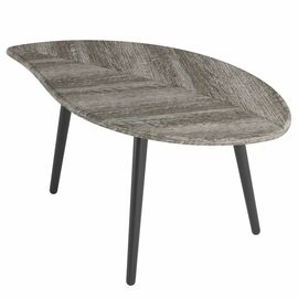 Стол журнальный Берли (12 мм) дуб графит/чёрный | Интернет магазин мебели и декора LifeDekor