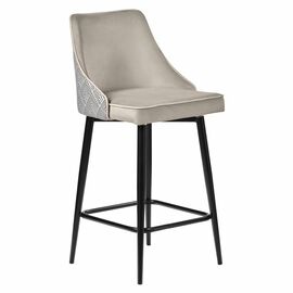 Стул полубарный Dave латте с жаккардом, с поворотным механизмом | Интернет магазин мебели и декора LifeDekor