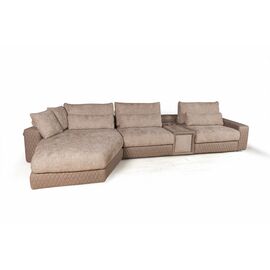 Aldo угловой модульный диван с терминальным шезлонгом, баром и столиком | Интернет магазин мебели и декора LifeDekor