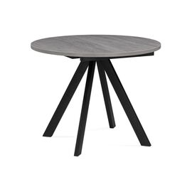 Стол деревянный Трейси 90(120)х90х76 бетон / черный | Интернет магазин мебели и декора LifeDekor