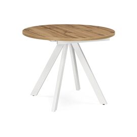 Стол деревянный Трейси 90(120)х90х76 дуб вотан / белый | Интернет магазин мебели и декора LifeDekor