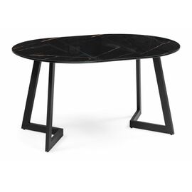 Стол Алингсос 100(140)х100х76 обсидиан / черный | Интернет магазин мебели и декора LifeDekor