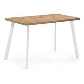 Стол деревянный Тринити Лофт 120x80x75 25 мм дуб вотан / белый матовый | Интернет магазин мебели и декора LifeDekor