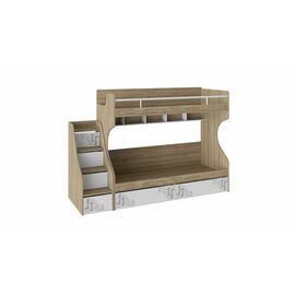 Кровать 2-х ярусная с лестницей приставной с ящиками «Оксфорд» | Интернет магазин мебели и декора LifeDekor