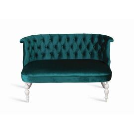 Диван Бархат (эмаль белая / 23 - изумрудный) | Интернет магазин мебели и декора LifeDekor