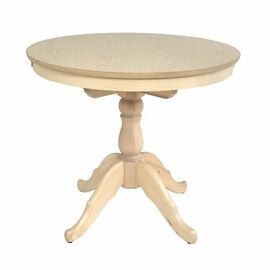 Стол обеденный Круглый-0090 (беленый дуб) | Интернет магазин мебели и декора LifeDekor