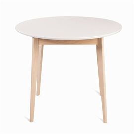Стол Рэй-d900 круглый (беленый дуб / белая эмаль) | Интернет магазин мебели и декора LifeDekor