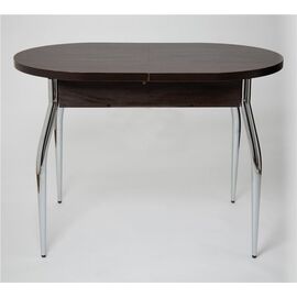 Стол обеденный овальный Универсальный (ЛДСП 32 мм/Венге/ноги хром Элегант) | Интернет магазин мебели и декора LifeDekor