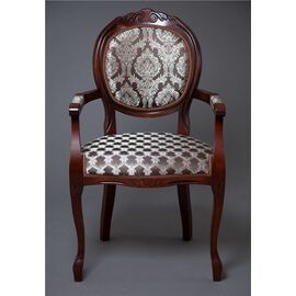 Кресло Милорд-12 (Темный орех+патина/ткань Офелия 22/1 + ткань Офелия 22/1 ком) | Интернет магазин мебели и декора LifeDekor