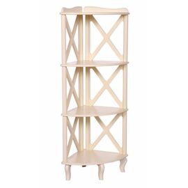 Этажерка-стеллаж угловая "Джульетта"-3 (дуб шампань) Вис | Интернет магазин мебели и декора LifeDekor