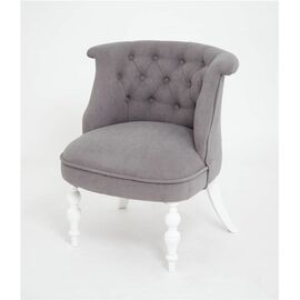 Кресло Бархат (эмаль белая / RS15 - серый) | Интернет магазин мебели и декора LifeDekor