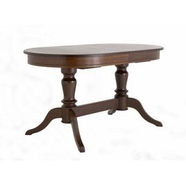 Стол обеденный овальный раздвижной Бардис-2 (Темный орех/шпон дуба) | Интернет магазин мебели и декора LifeDekor