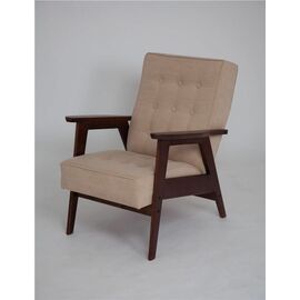 Кресло РЕТРО (темный тон / RS 03 - бежевый) | Интернет магазин мебели и декора LifeDekor